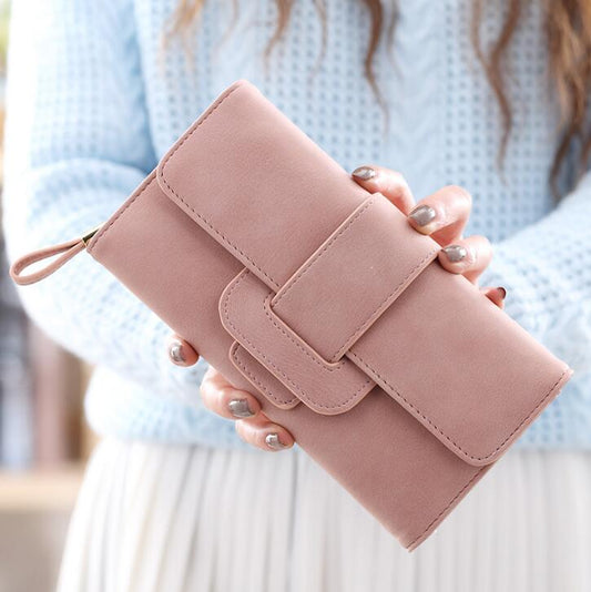 Portefeuille pochette en simili cuir végétalien pour femmes